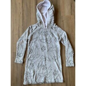 Harry Potter Wizard World Gray faux fur Child’s hoodie pull over Sz SMALL